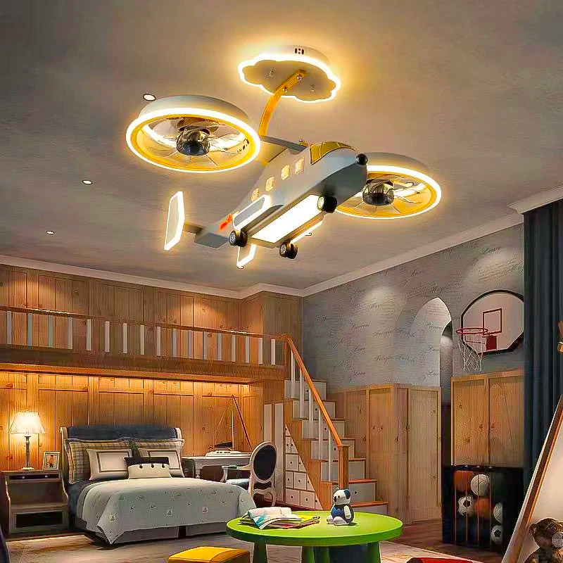 Helicopter Fan With Lights - Helicopter ceiling fan with dual rotors