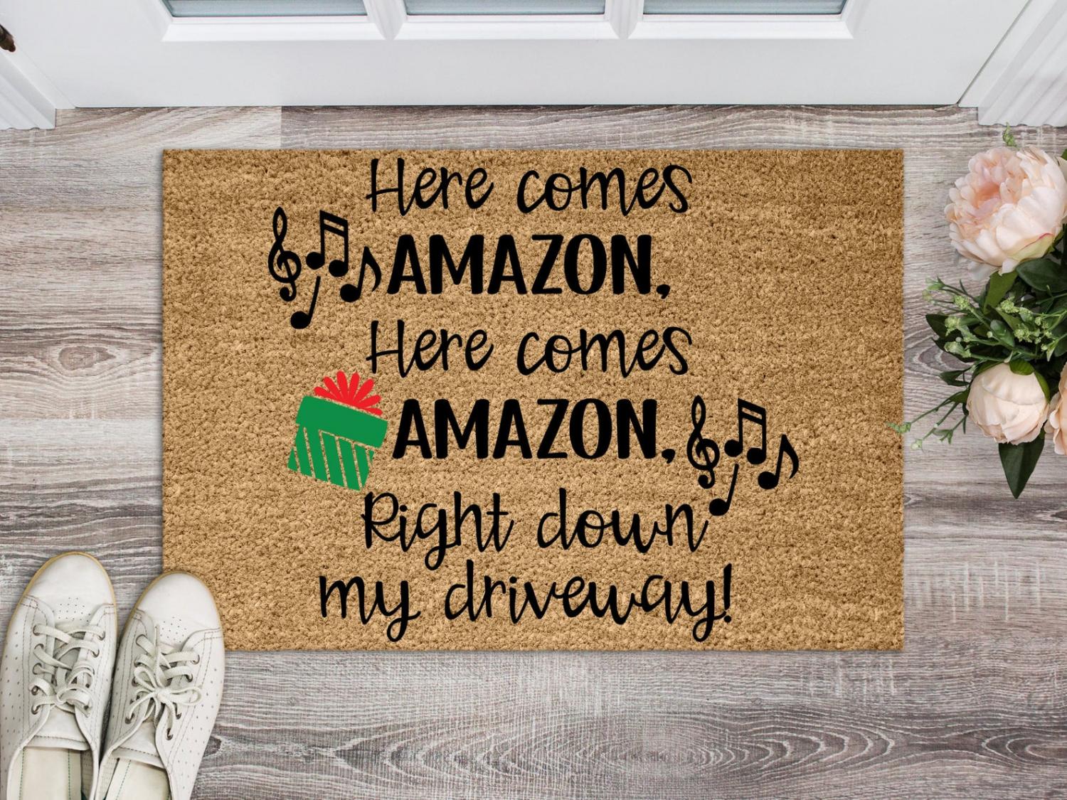 Here Comes Amazon, Right Down My Driveway Doormat