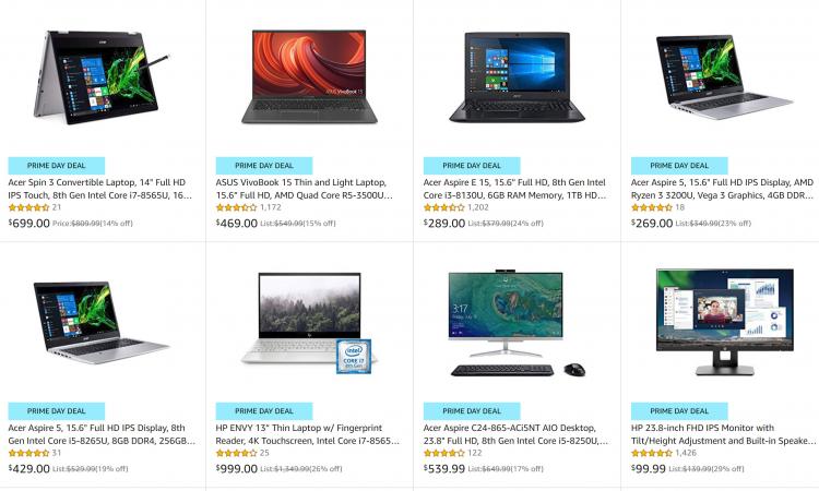 Best deals on laptops and tablets - Amazon prime day 2019