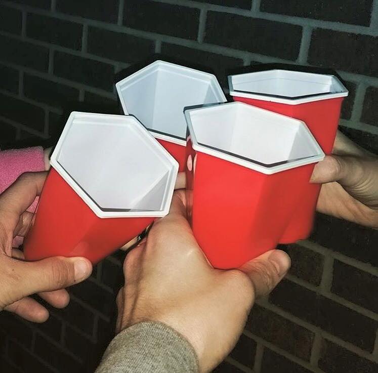 Hexcups - Hexagon Shaped Beer Pong Cups