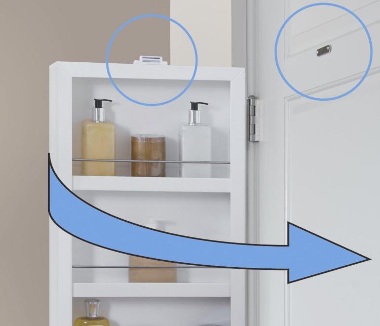 Cabidor Behind The Door Hidden Cabinet Shelving System - Cabinet system that attaches behind any door