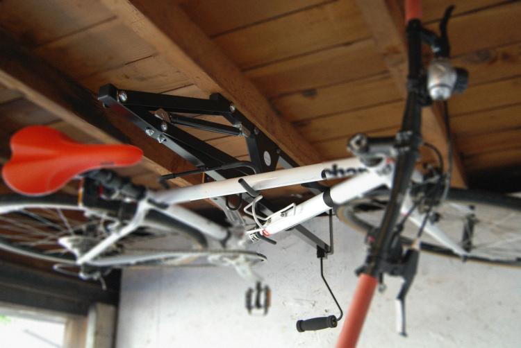 Hide-a-Ride Lets You Store Your Bicycle On Your Ceiling