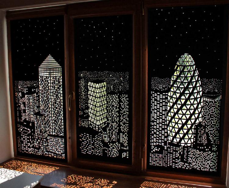 These Incredible Blackout Curtains With Holes Create Amazing City Designs On Your Windows