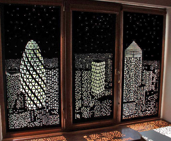 Blackout City Curtains - HoleWall City Shades