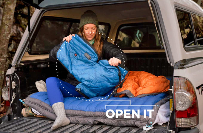 Sierra Madre Hot Pocket Heated Camping Blanket - Electric sack heats your sleeping bag