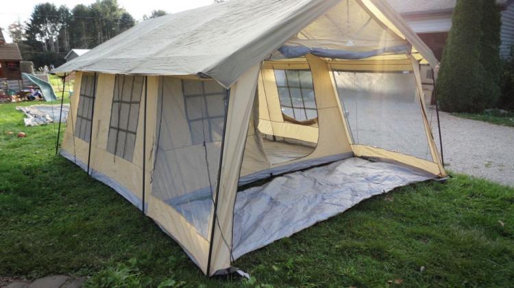 Giant House Shaped Tent With a Front Porch - Fits 10 People