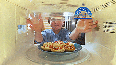 Hover Cover Magnetic Microwave Splatter Lid - Microwave lid attaches to top of microwave ceiling when not in use