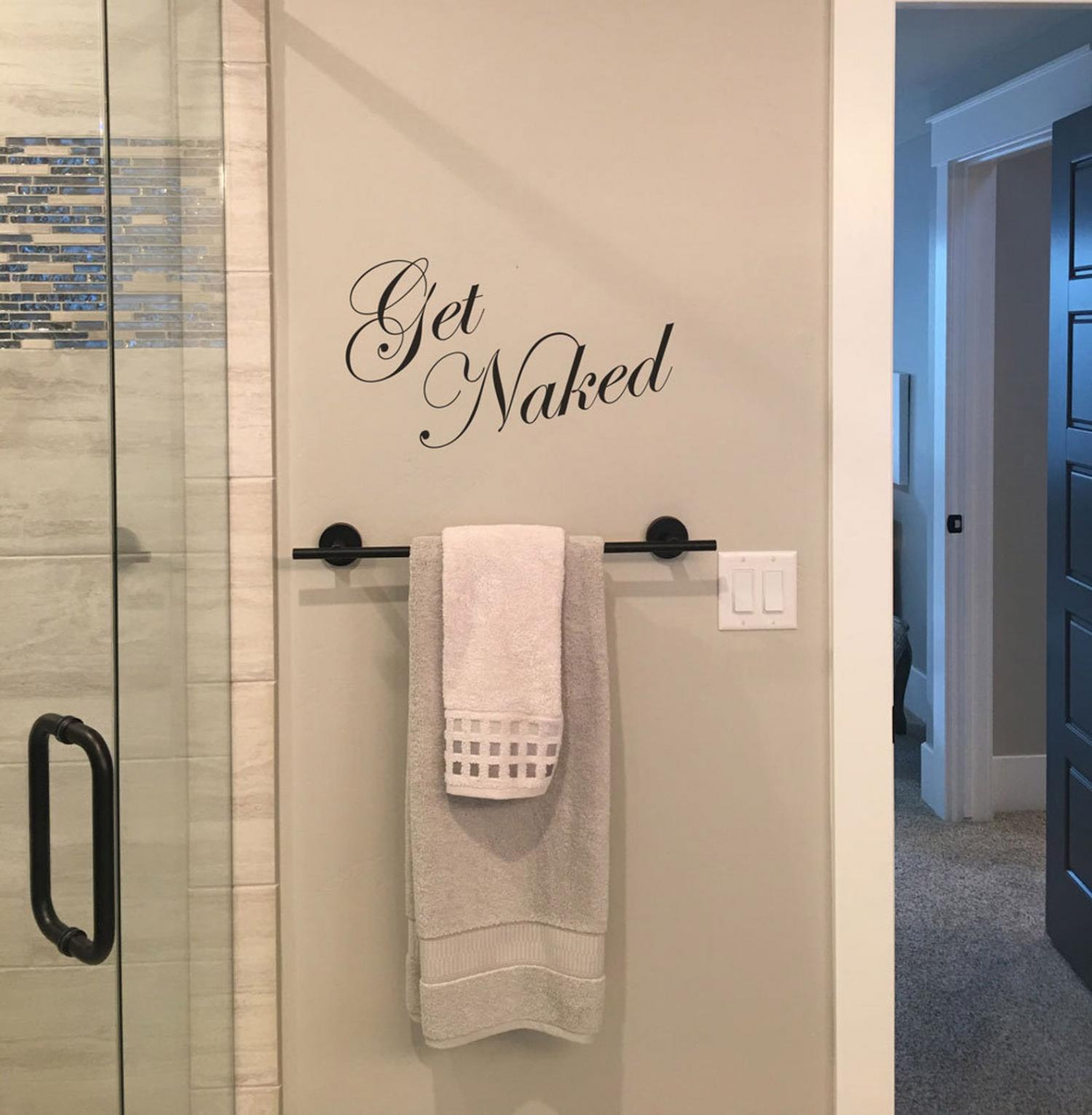 Get Naked Shower Wall Decal