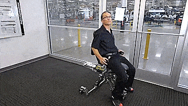 Human Hoist Futuristic Automatic Shop Chair - Robotic Mechanics Creeper