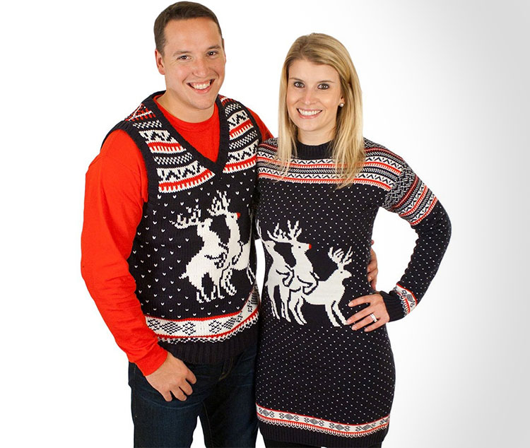 Humping Reindeer Ugly Christmas Sweater