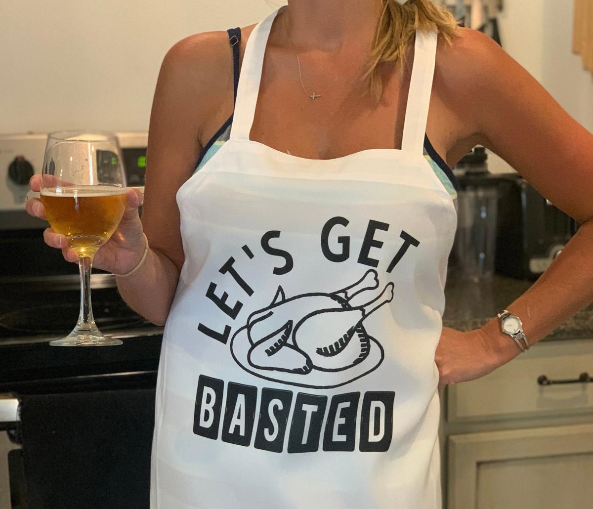Lets Get Basted Funny Cooking Apron For Mom
