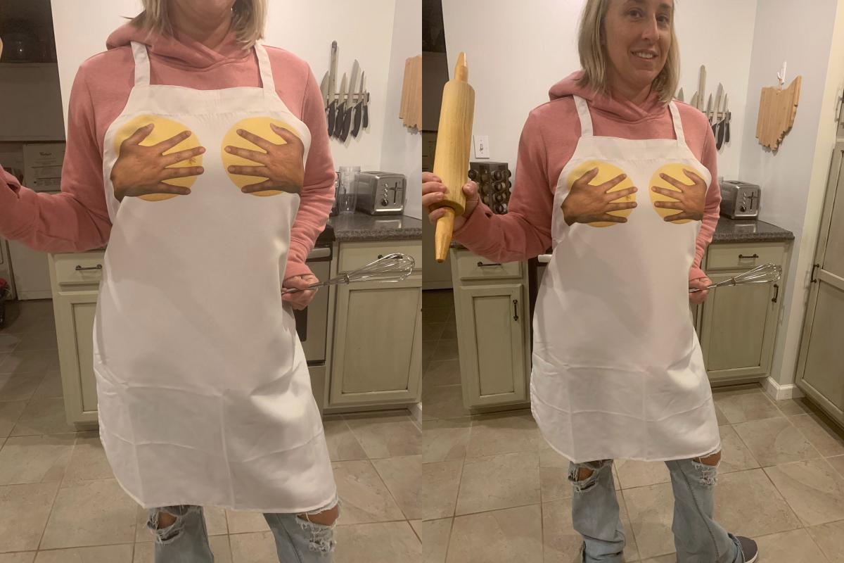 Holding Melons Funny Apron For mom - Hilarious Cooking Apron For Women