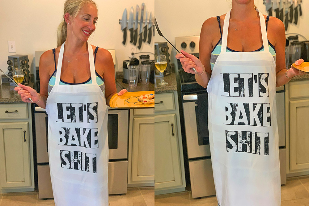 Lets Bake Shit - Funny Baking Apron - Hilarious Mom Apron