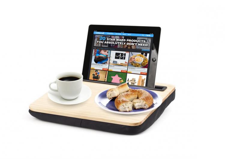 Ibed A Wooden Lap Desk For Browsing Your Tablet With Food Or Drink