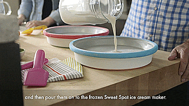 Chef'f Sweet Spot Ice Cream Maker - Frozen Tray and Scraper Ice Cream Maker