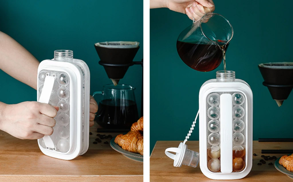 This Ice Kettle Makes Circular Ice Balls, and Doubles as a Portable Water  Bottle