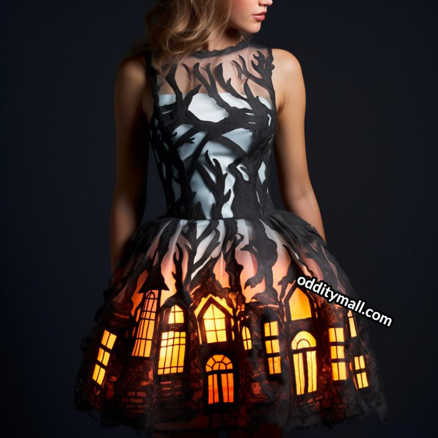 Illuminated Halloween Silhouette Dresses