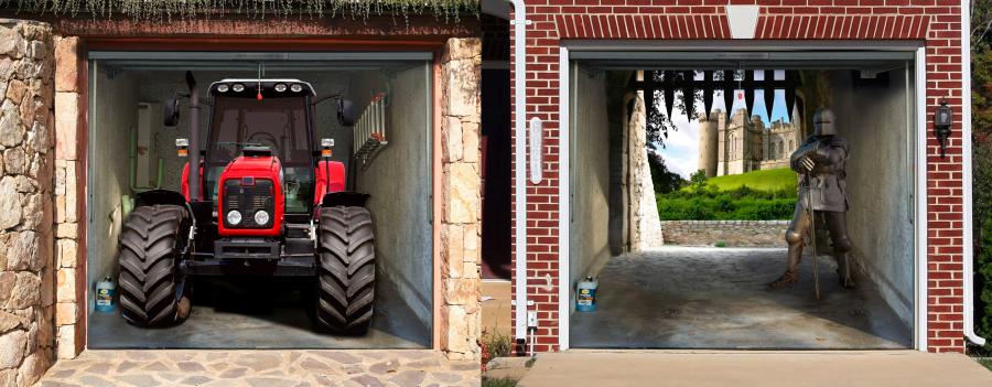 Garage Decals Make It Like There's an Airplane, Horse, or Giant Dump Truck In Your Garage - Style-your-garage illusion decals