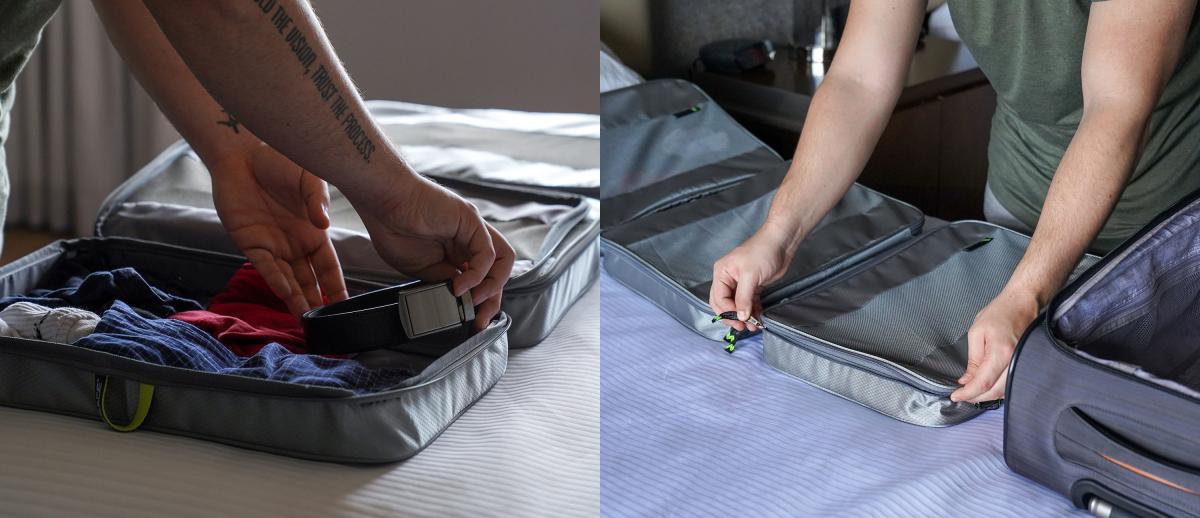 Oregami Folding Luggage - 3-level folding luggage organizers