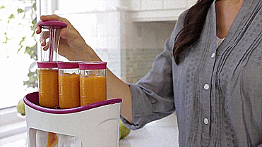 Infantino Squeeze Station - On-The-Go Baby Food Maker - Homemade travel baby food maker pouches