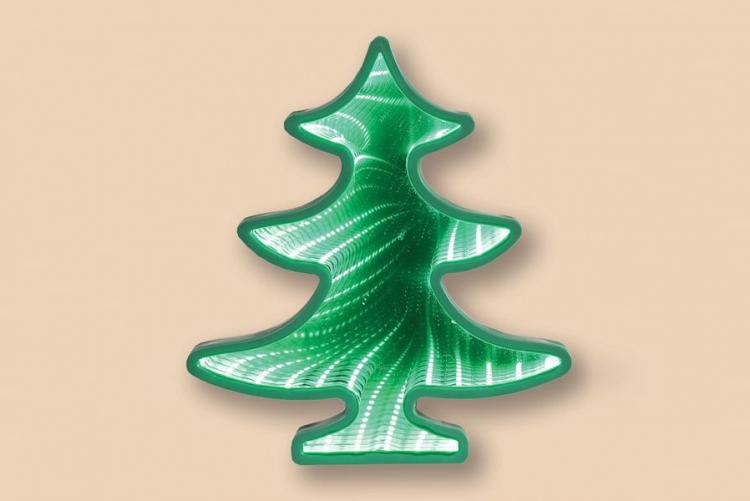 Infinite Mirror Christmas Tree - LED lit Christmas tree decoration