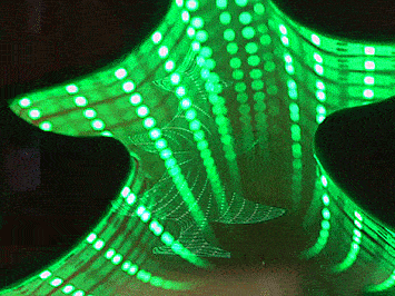 Infinite Mirror Christmas Tree - LED lit Christmas tree decoration