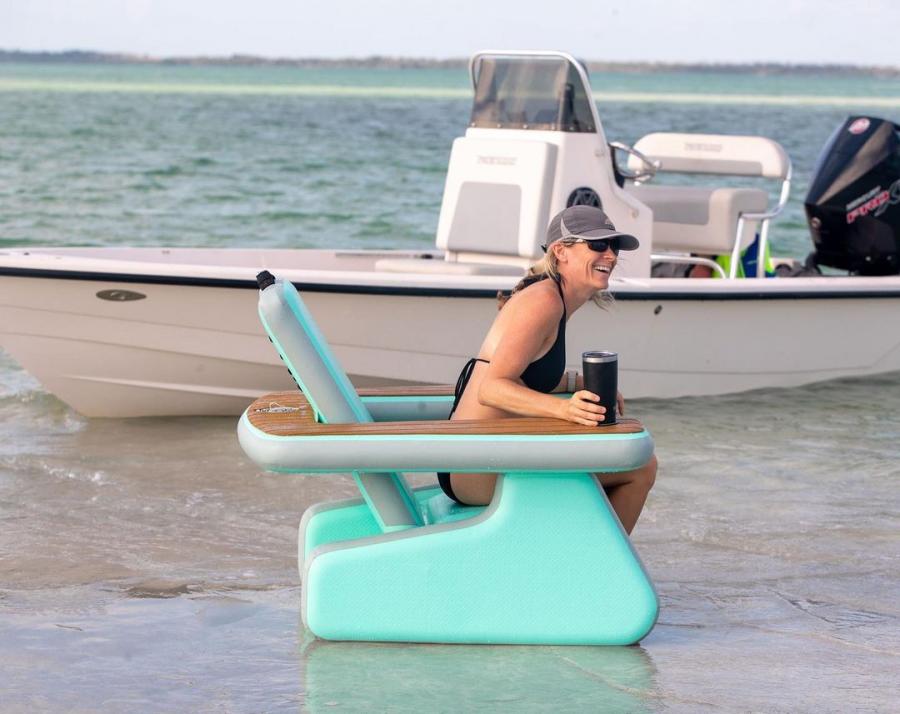 This Inflatable Adirondack Chair Is The Ultimate Portable Beach Chair