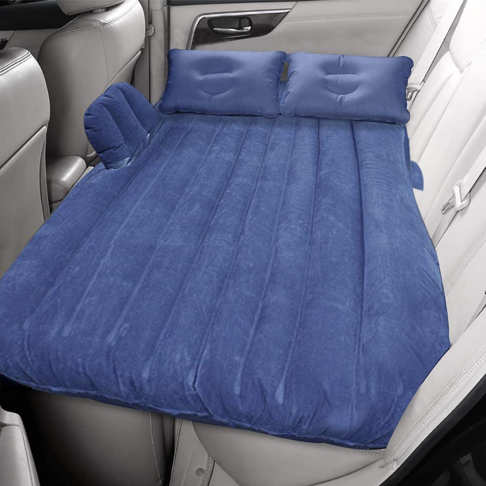 Car Inflatable Travel Mattress Air Bed Back Seat Sleep Rest Mat with  Pump&Pillow 