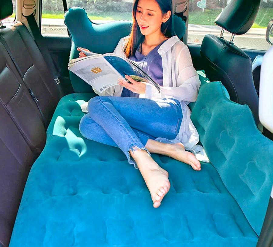 Inflatable Backseat Lounger and Bed For The Car