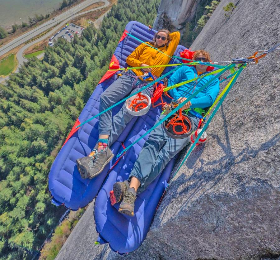 Inflatable Climbing Ledge Pod and tent Lets You Sleep On Side Of Cliff