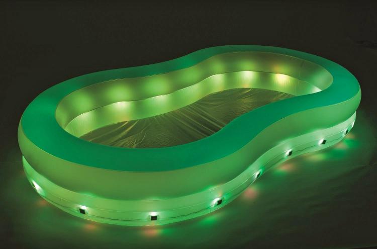 green inflatable pool