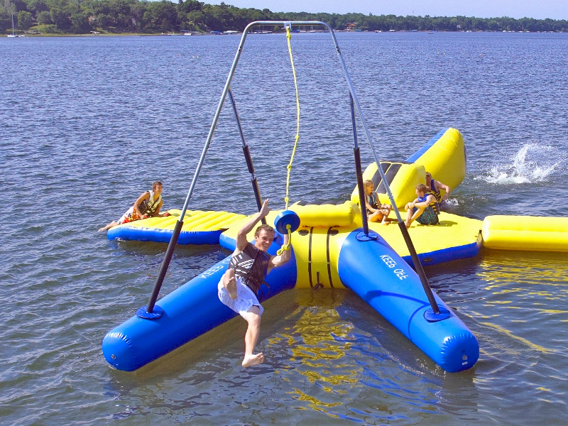 Inflatable Floating Rope Swing For The Lake