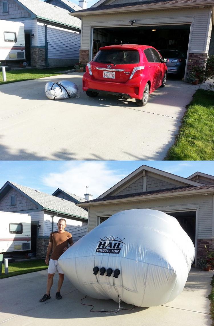 Inflatable Hail Protector For Your Car