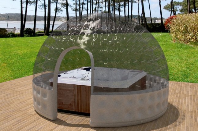Inflatable Hot Tub Solar Dome