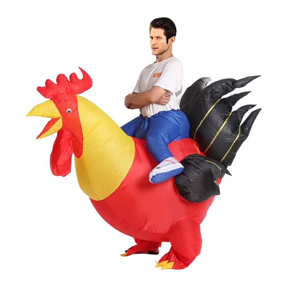Inflatable Rooster Costume Ride-on