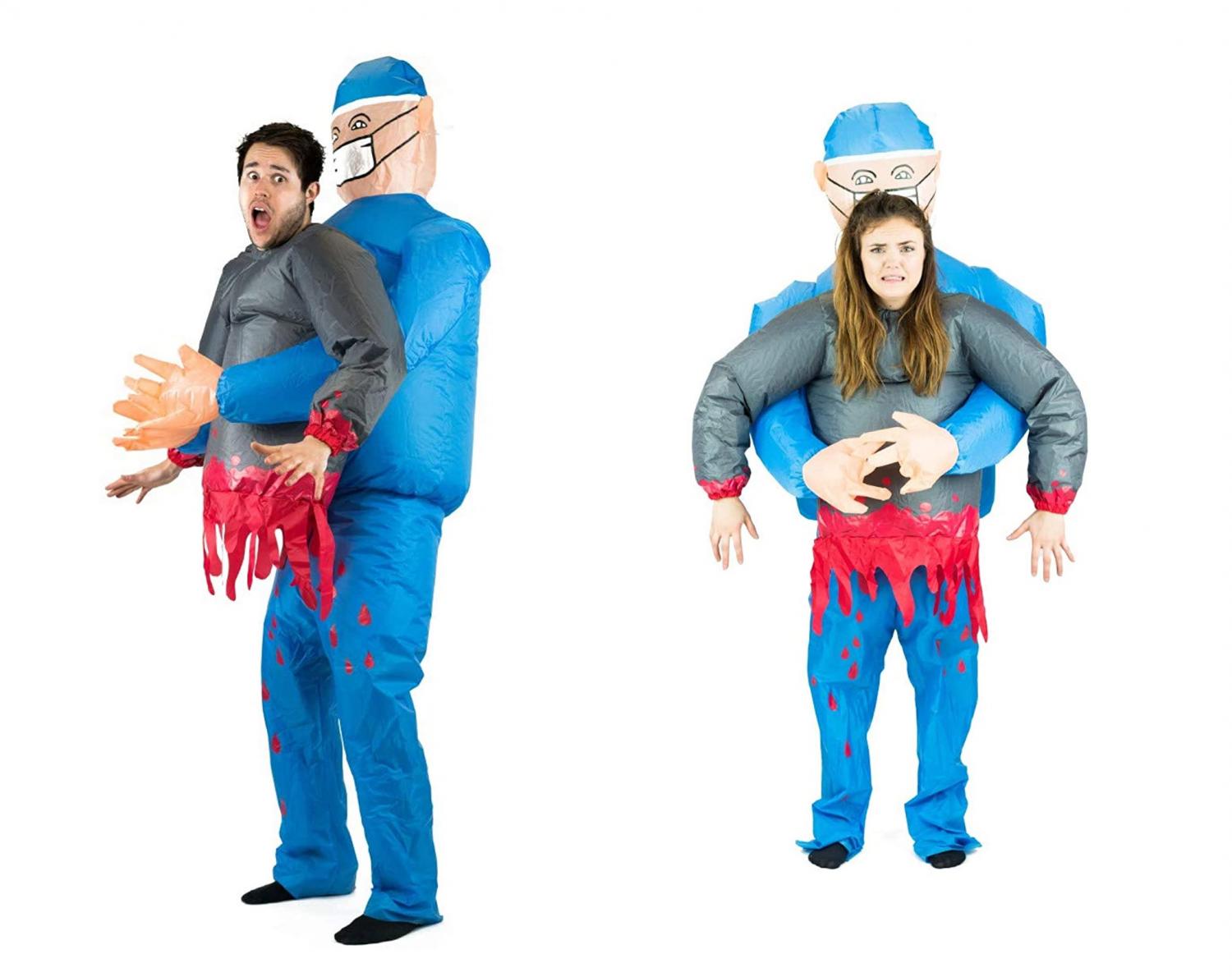 Inflatable Jetpack Costume With Fake Legs