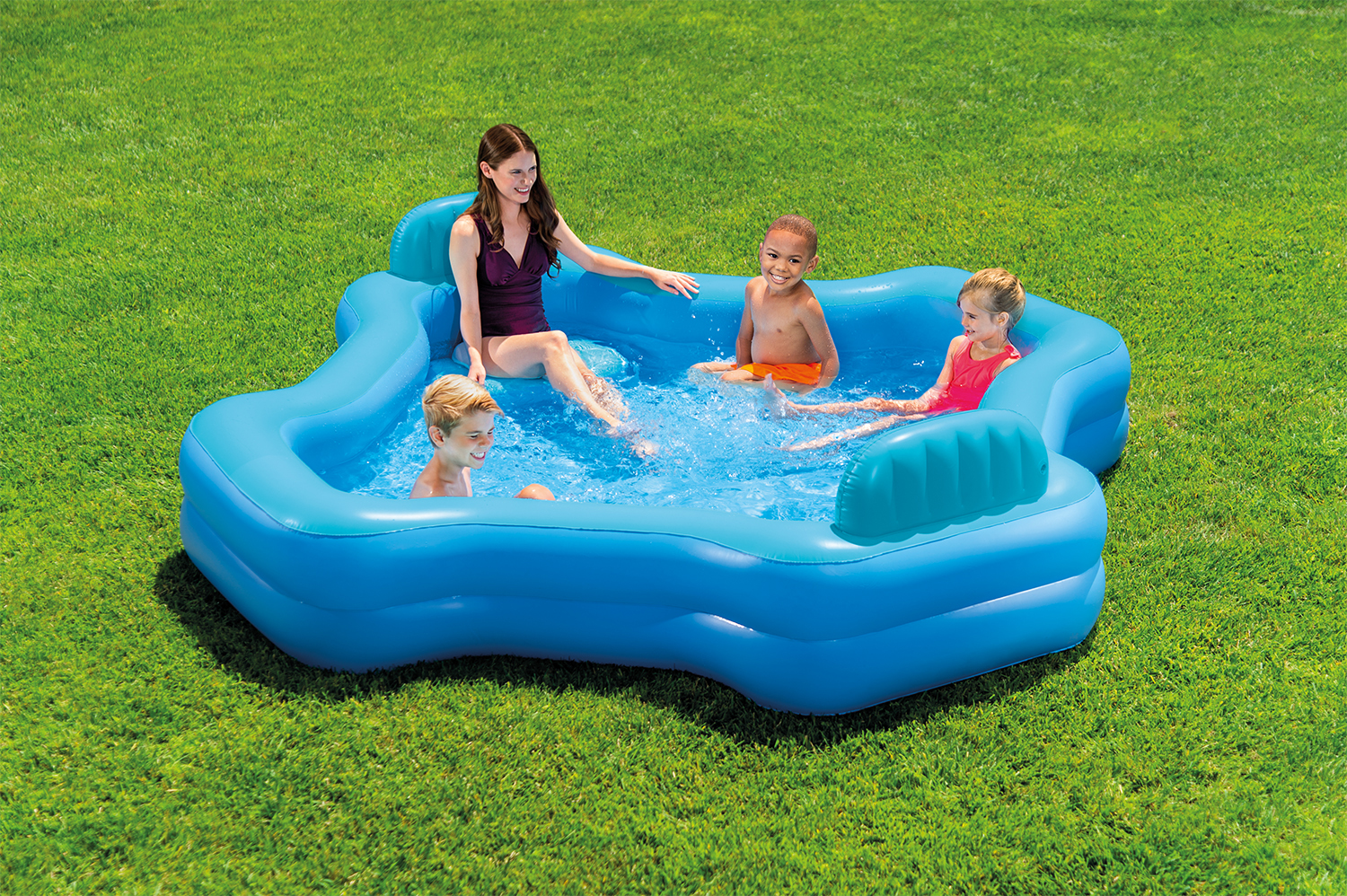 inflatable pool with chairs