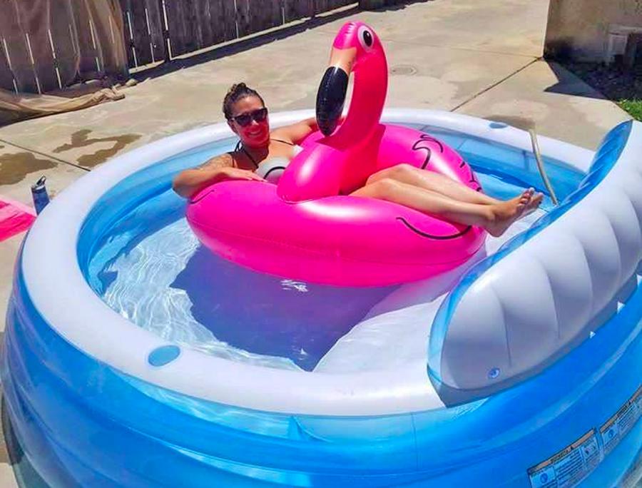Mini Inflatable Pool With Bench