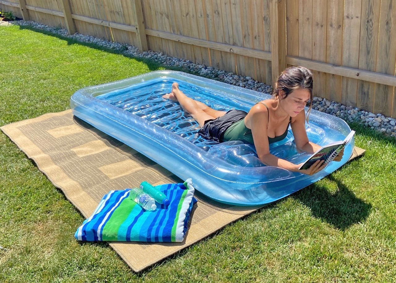 This Inflatable Sunbathing Pool Lounger Doubles as a Mini Pool