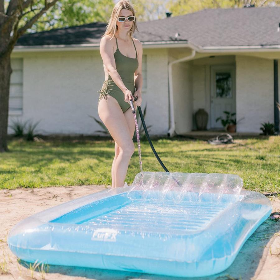 Inflatable Sunbathing Pool Lounger That Doubles as Mini Pool