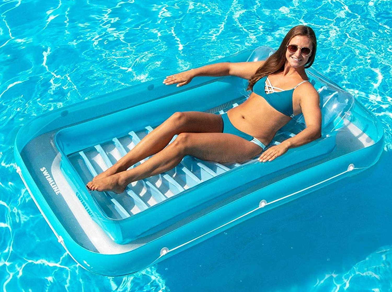 water filled pool loungers