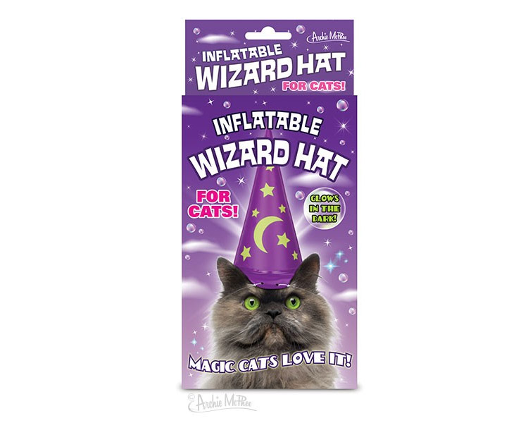 Inflatable Wizard Hat For Your Cat