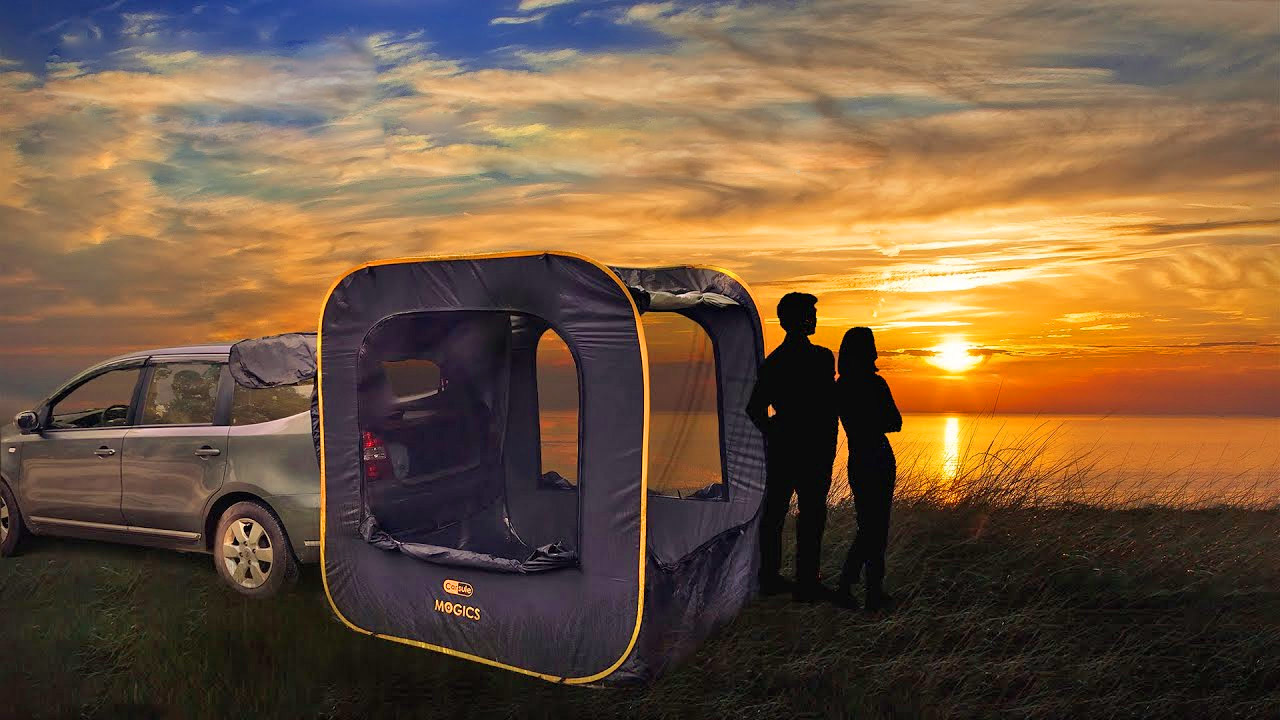 This Instant Pop-Up Car Tent Attaches To The Tailgate Of Your SUV or ...