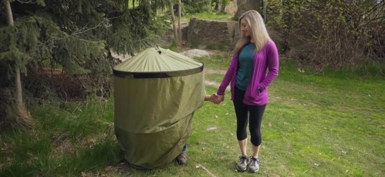 toilet tent backpack