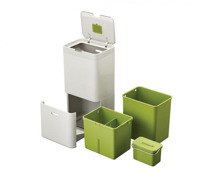 Joseph Joseph Intelligent Waste - Modern Design Combo Garbage, Recycling, Food Waste Bin