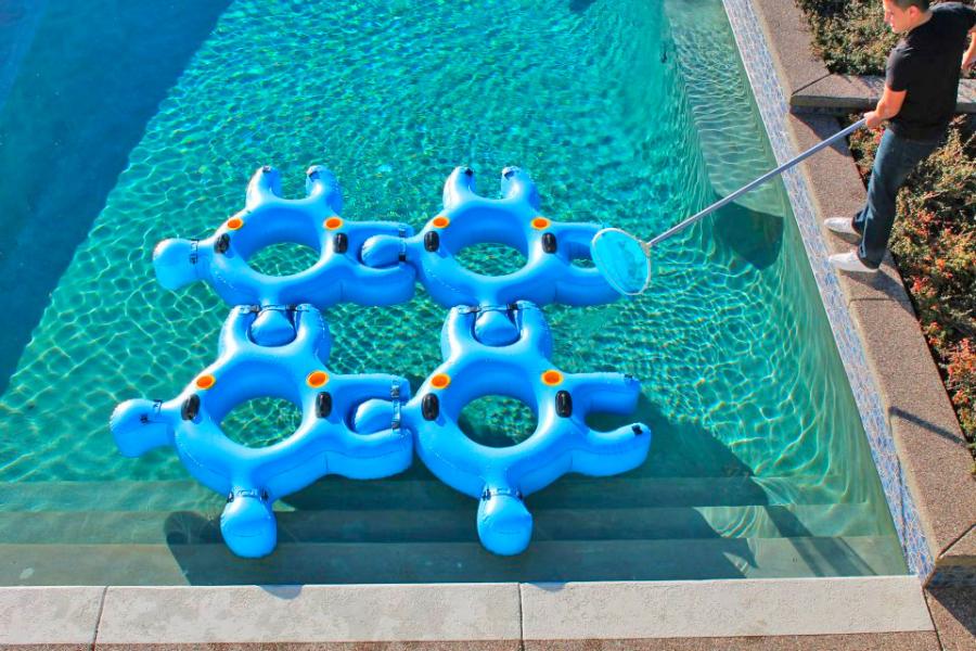 Inflatable Interlocking Tubes Connect Together Like Puzzle Pieces