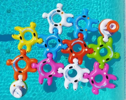 Inflatable Interlocking Tubes Connect Together Like Puzzle Pieces