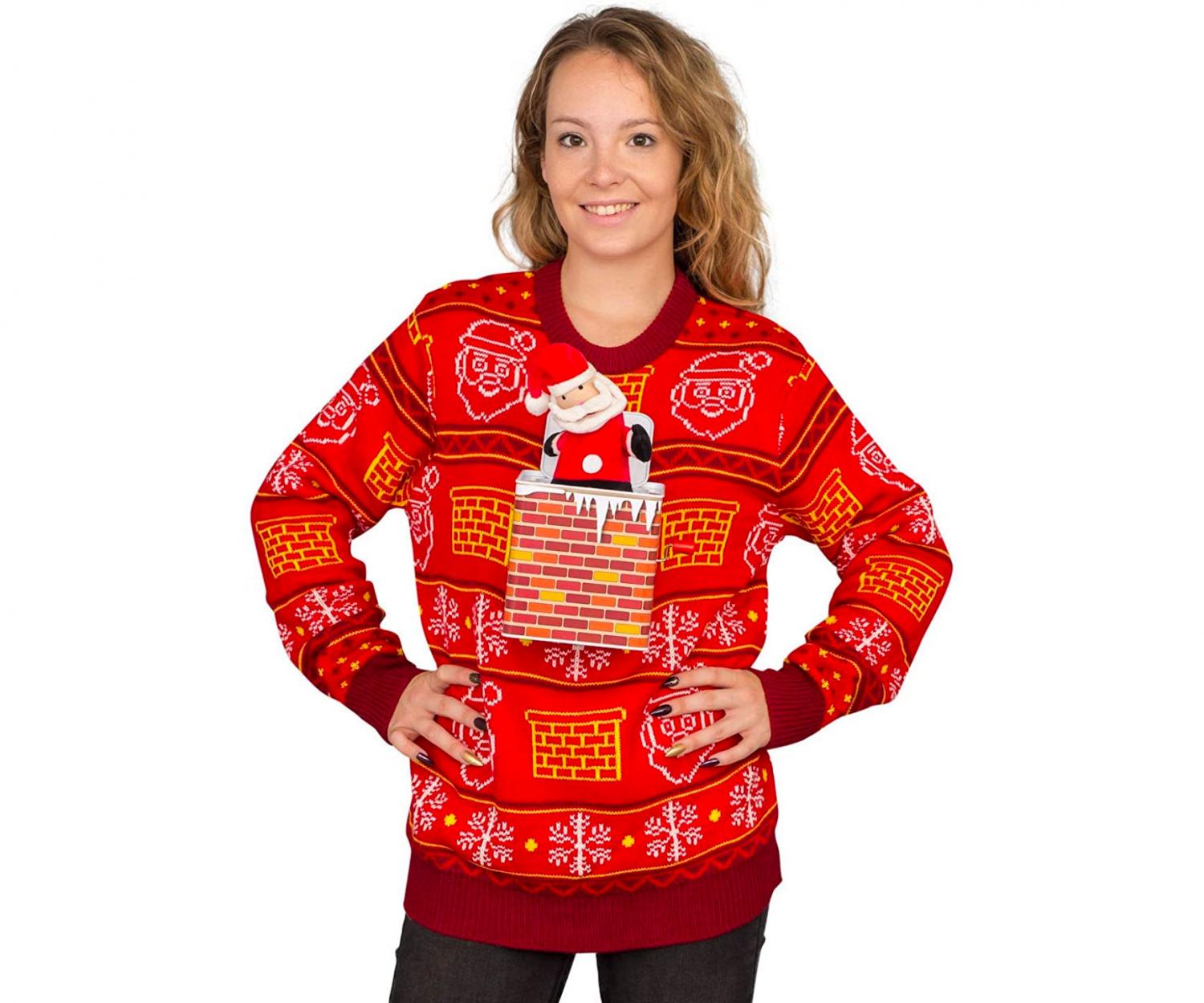 This Ugly Christmas Sweater Comes With an Attached Working Jack In The Box