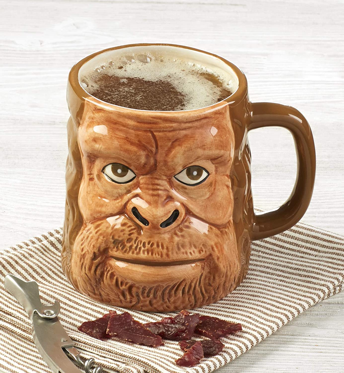 Jack Links Sasquatch Face Mug With Beef Jerky Gift Set