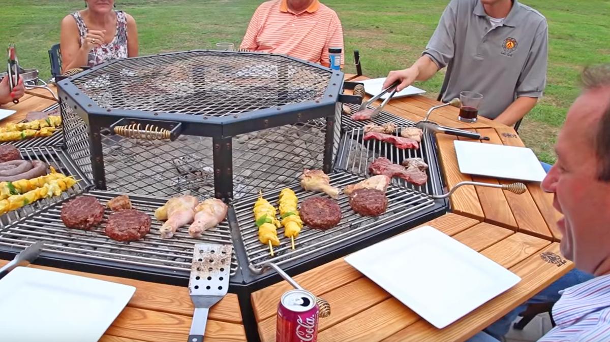 Jag Grill Table - Octagon 8 Sided Community BBQ Grilling Table